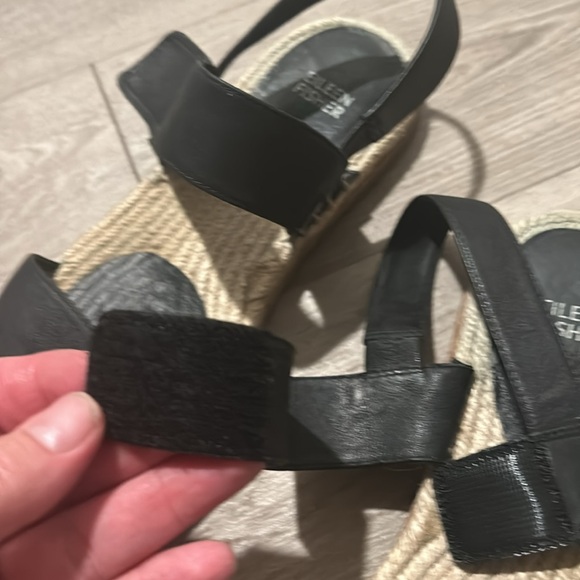 Eileen Fisher Black Espadrilles adjustable strap women’s size 9 - Picture 4 of 9